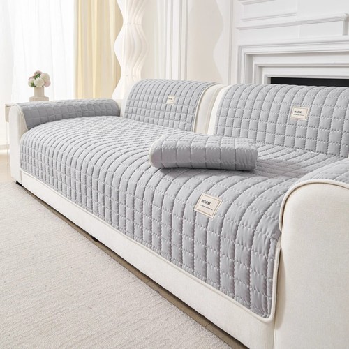 Quilted anti slip sofa cover - quilted,