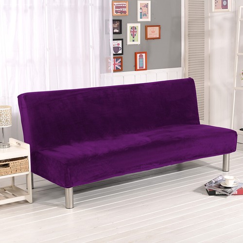 Plush armless sofa - sofa, covers