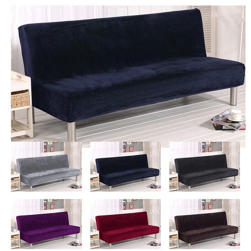 Elastic plush armless sofa bed - elastic,