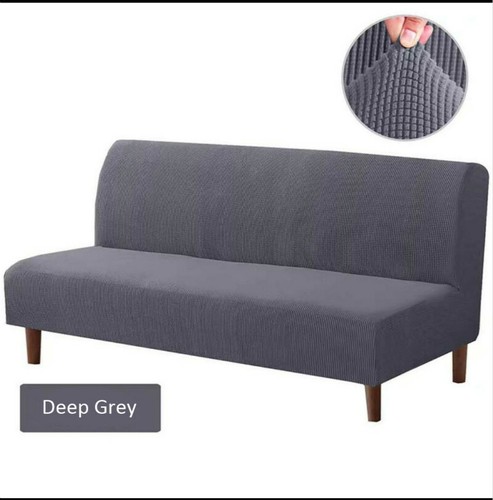 Velvet futon armless sofa - velvet, bed