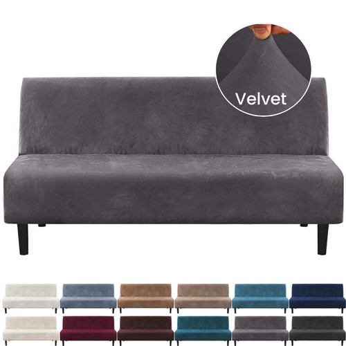 Stretch velvet futon sofa bed - velvet,
