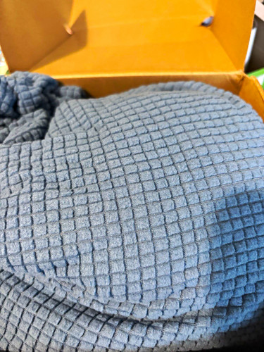 Blue stretch sofa bed - blue,